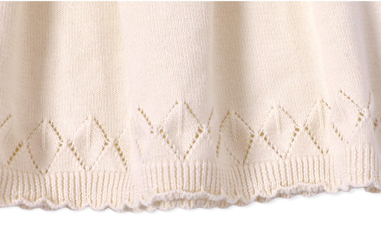 Milan Pointelle Sweater Knit Baby Dress (Organic Cotton)