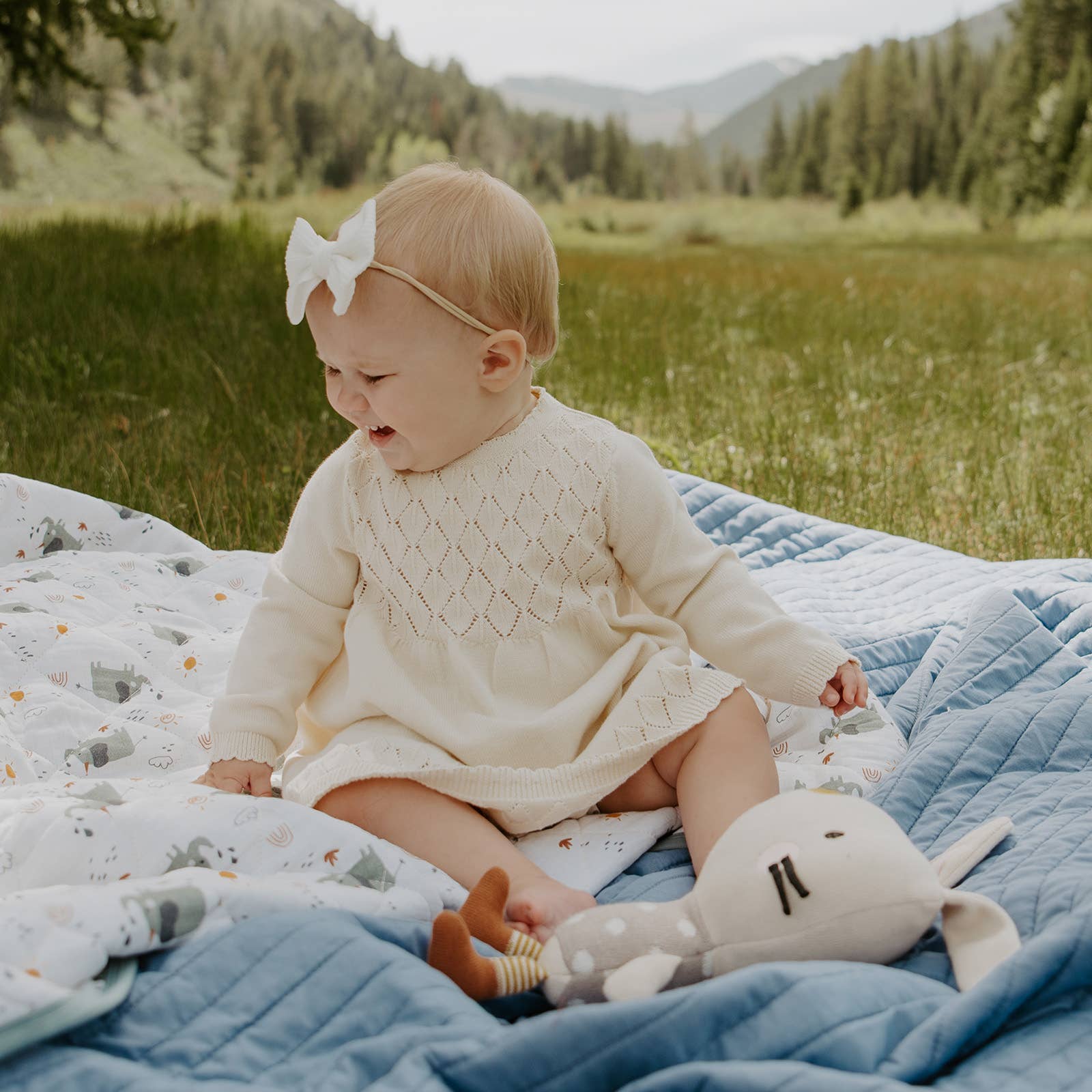 Milan Pointelle Sweater Knit Baby Dress (Organic Cotton) -  by Carlyle Avenue