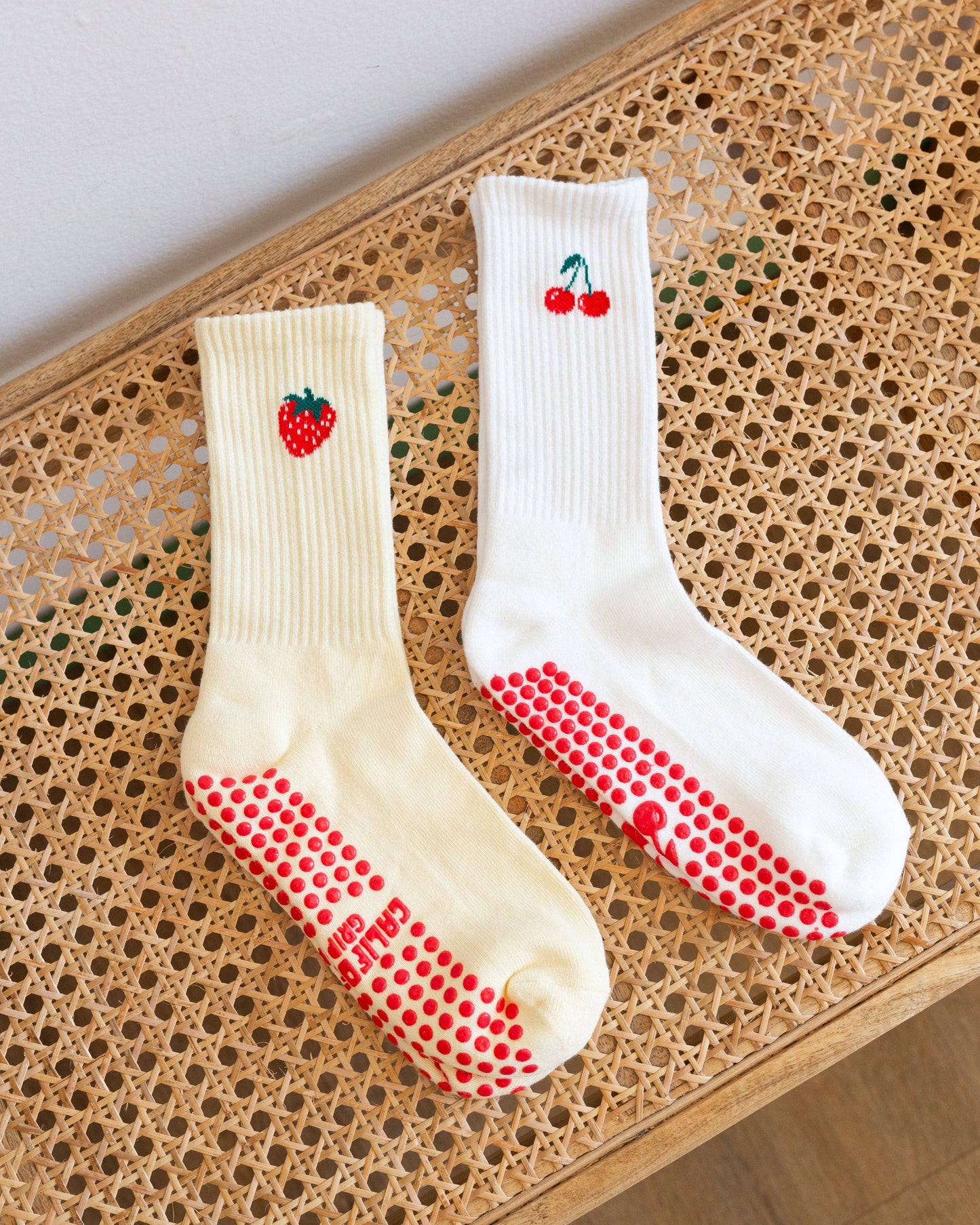 The Cherry Grip Socks -  by Carlyle Avenue