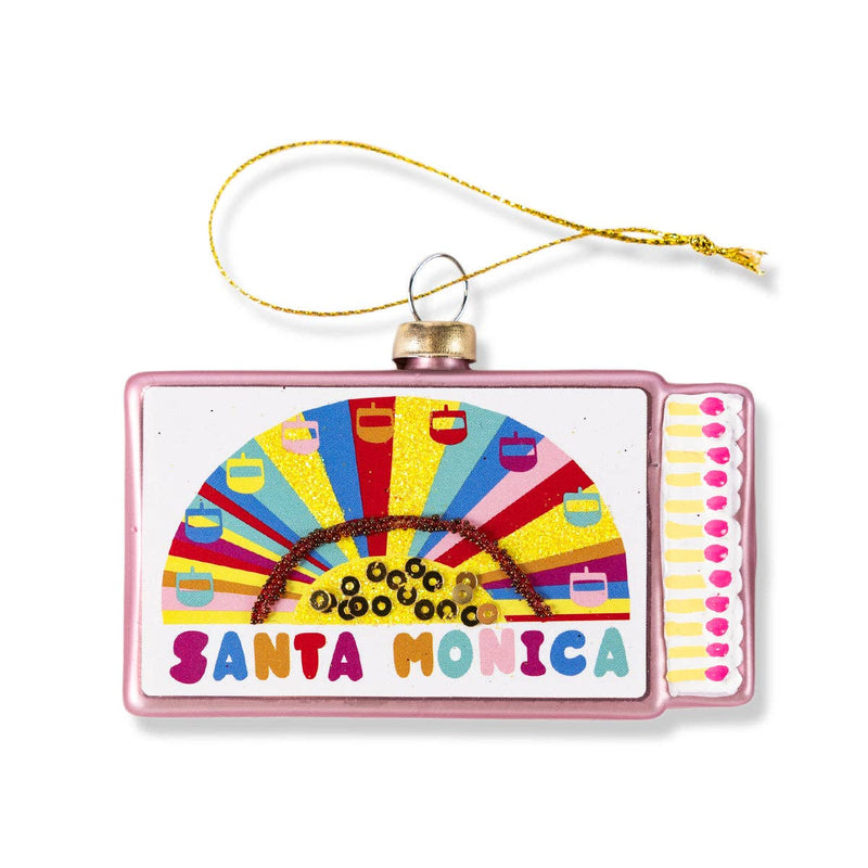 Matchbook Ornament - Santa Monica -  by Carlyle Avenue