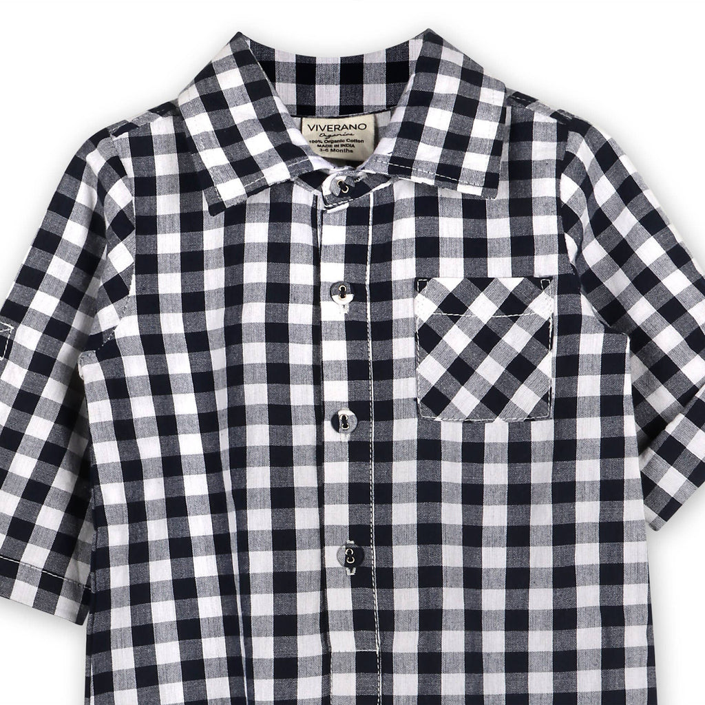 Cambridge Gingham Baby Romper (Organic Cotton)