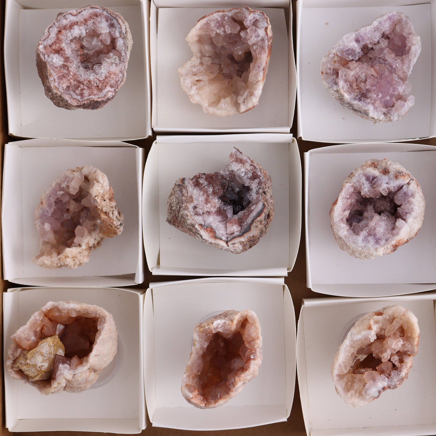 Pink Amethyst Flat of 12