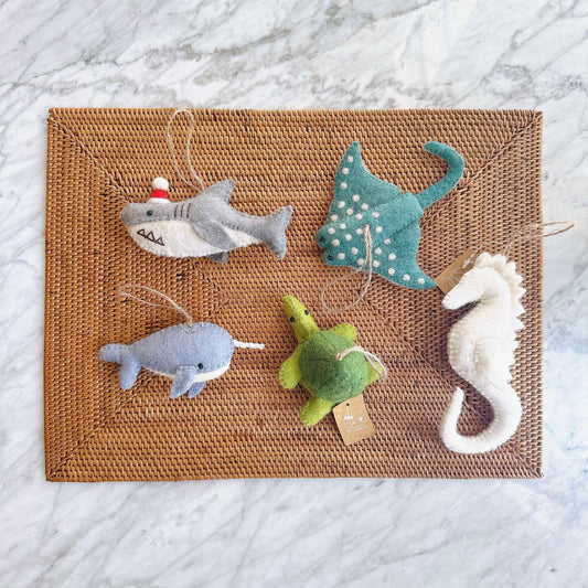 Felt Sea Creature Ornaments