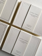 Letterpressed Notecard No. 01 Set of 10 Double Border No Ink
