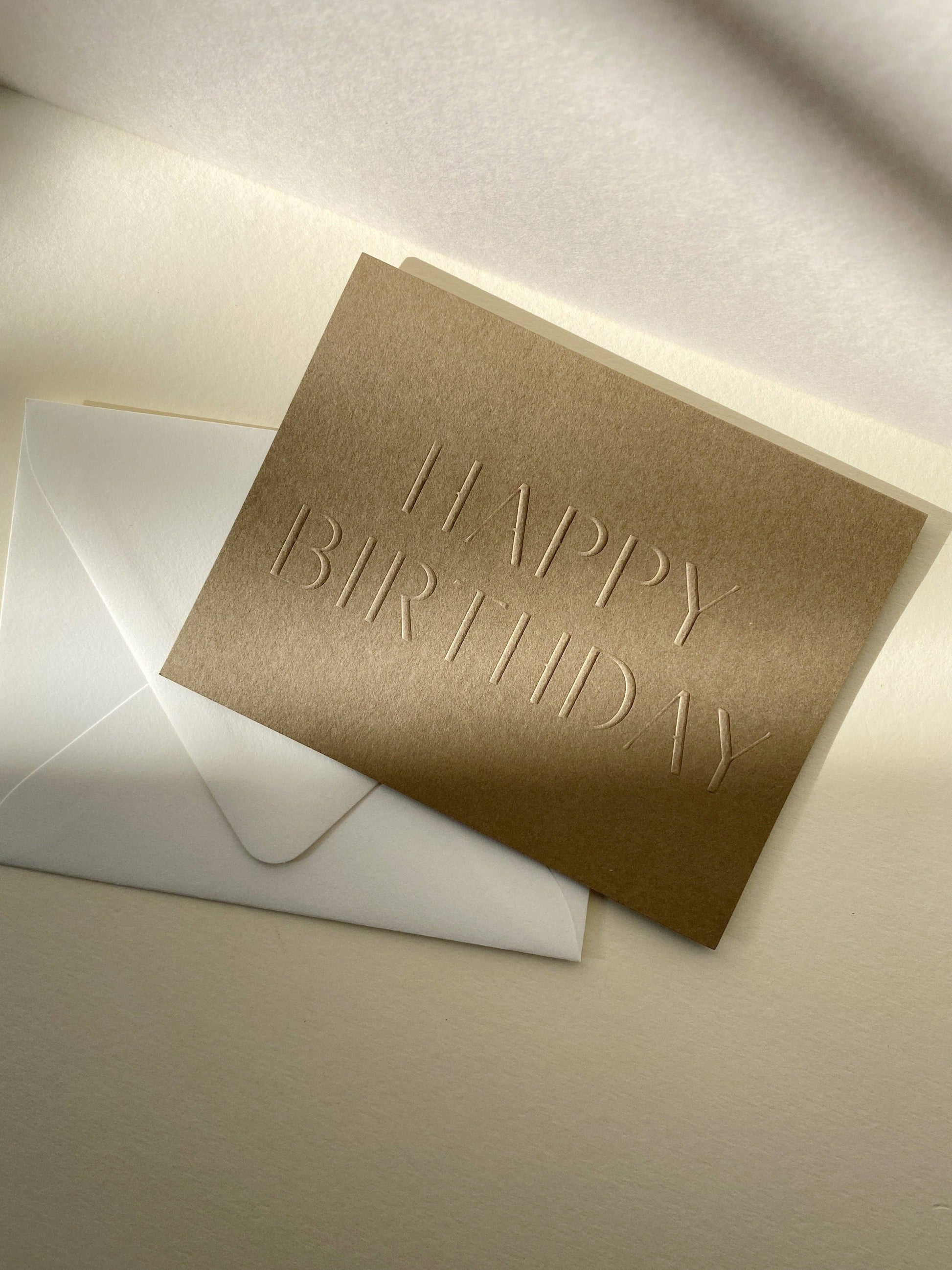 Happy Birthday No. 10: Sand / Single Card -  by Carlyle Avenue