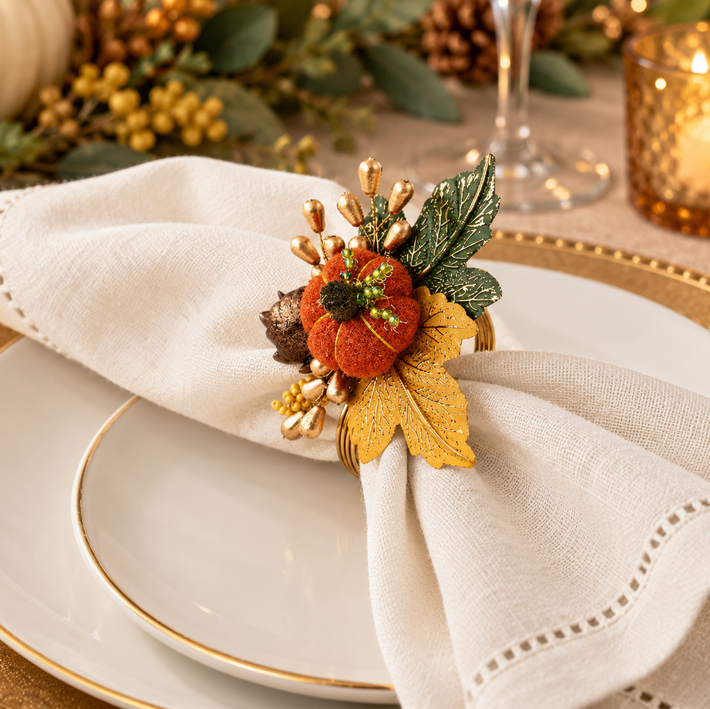 fall tablescape napkin ring