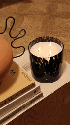 AG Opal Glass Candle - Black - Fig Vetiver