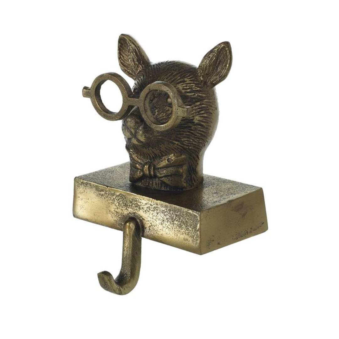 Antique Gold Animal Stocking Holders