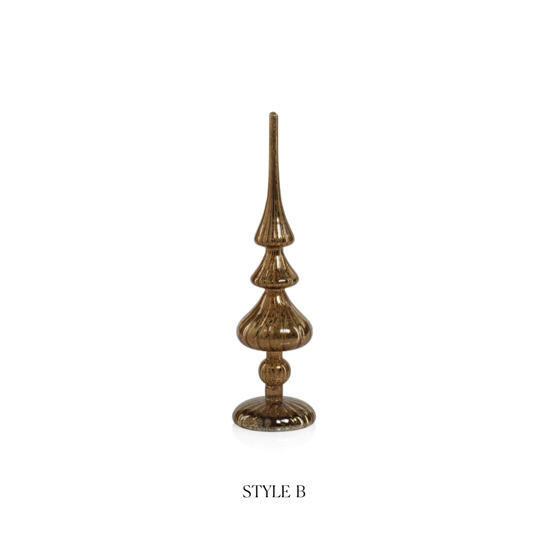 Decorative LED Finial - Antique Gold - Christmas Decor by Carlyle Avenue