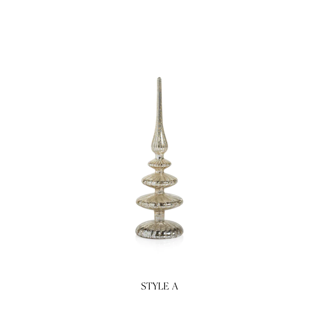 Decorative LED Finial - Antique Silver - Christmas Decor by Carlyle Avenue