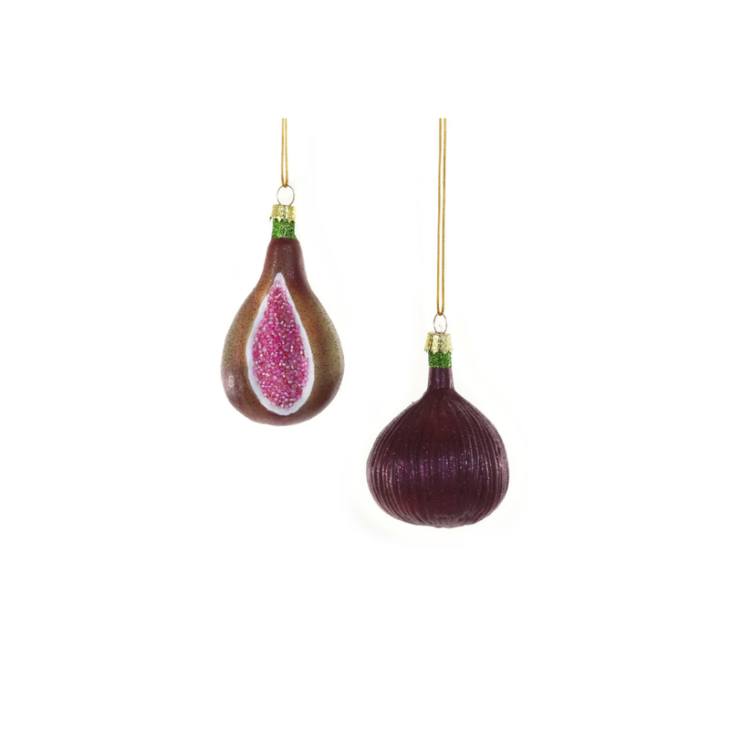 Orchard Fig Two-Piece Ornament, Set of 2
