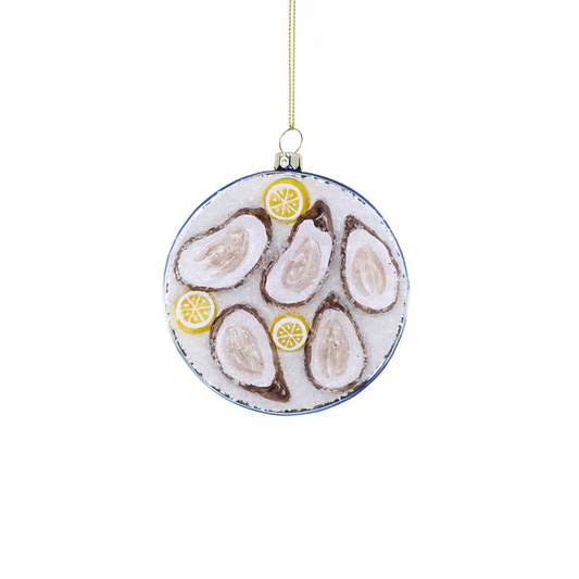 Plated Oysters on Ice Ornament