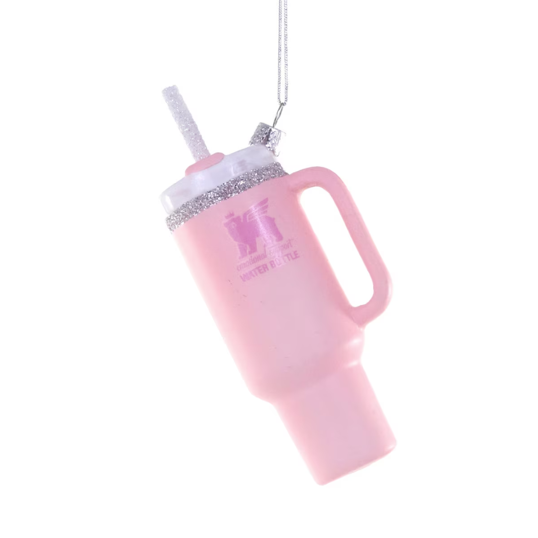 Pink Water Bottle Ornament