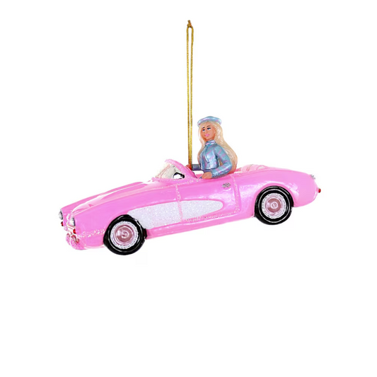 Pink Corvette Ornament