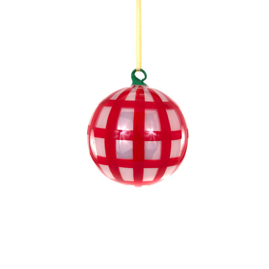 Jolly Gingham Bauble - Pink - Ornaments by Carlyle Avenue