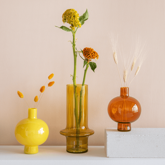 Bulb Recycled Glass Vases