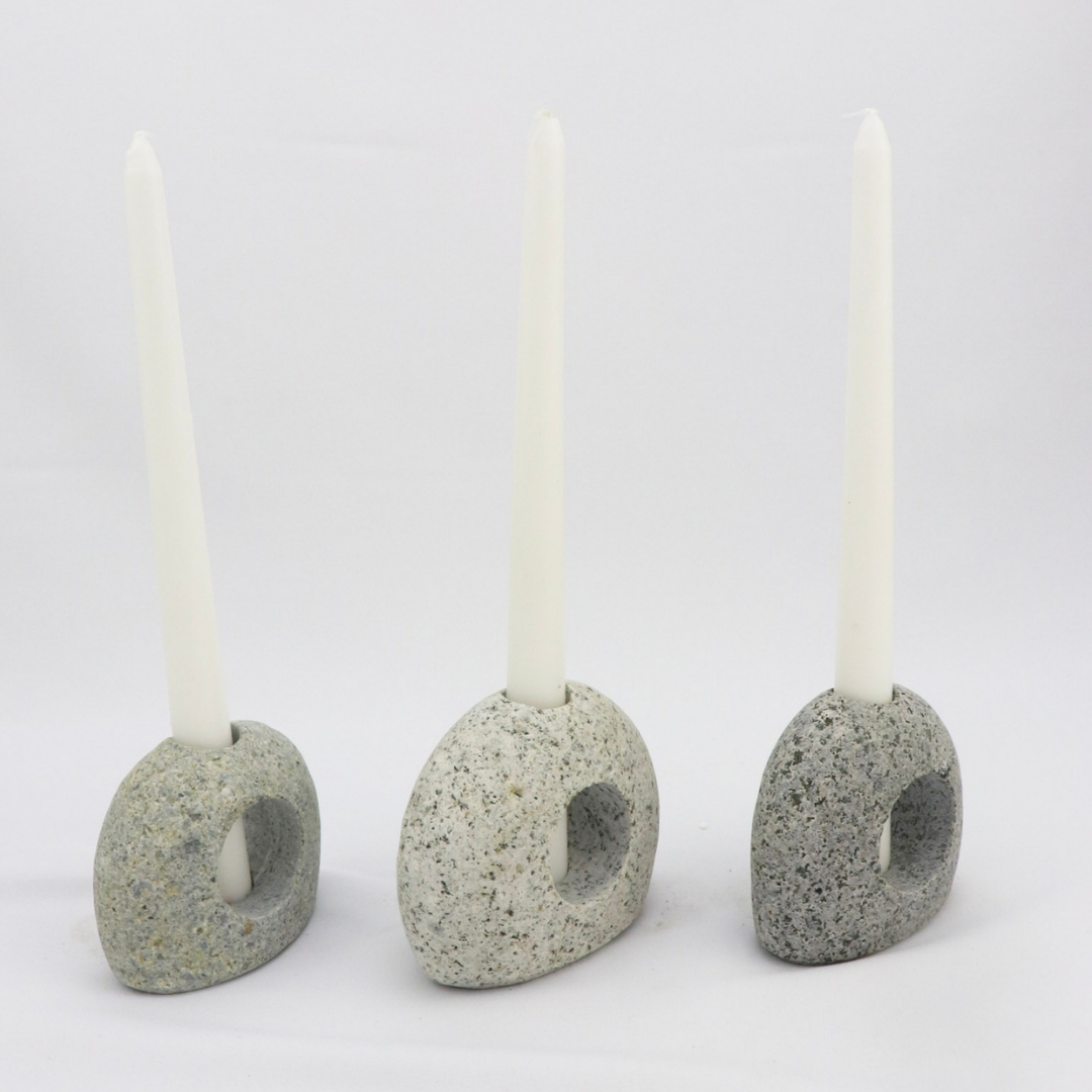 Silhouette Stone Candle Holder