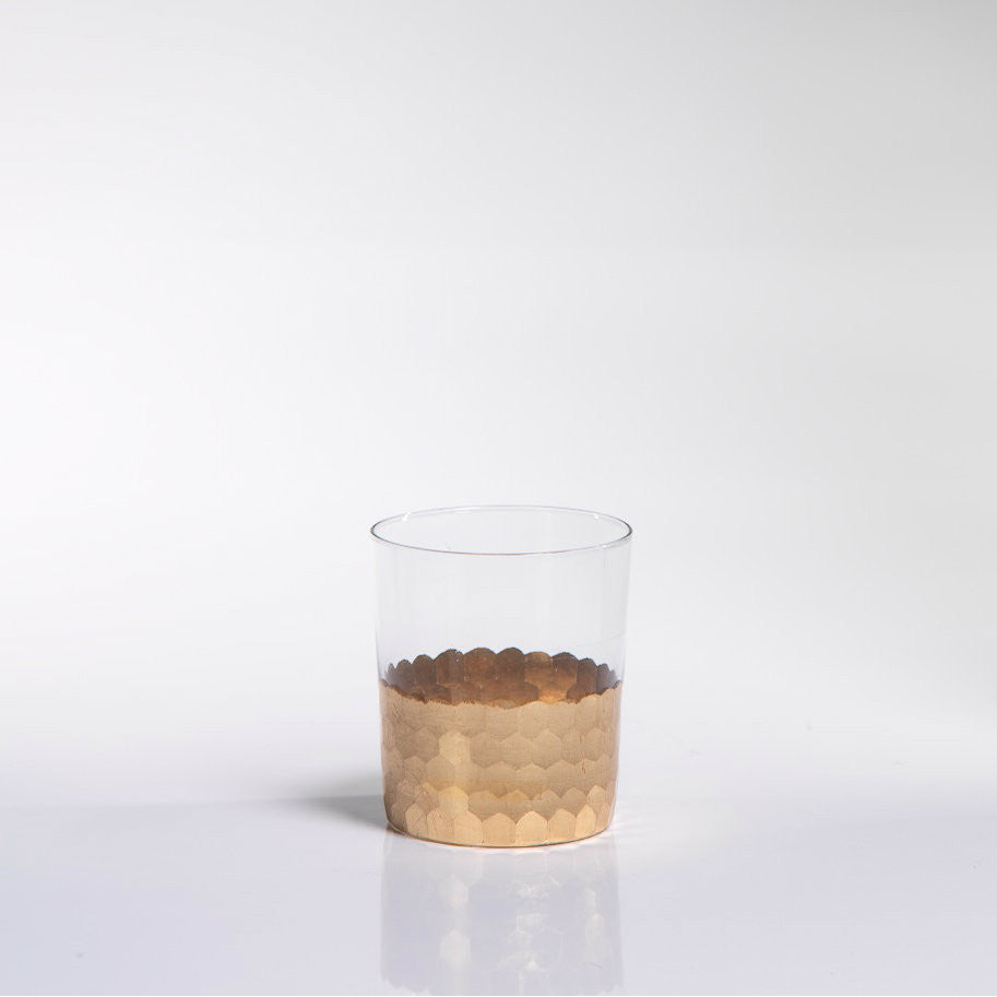 Gold Leaf Fez Highball Glass - Set of 4 - Drinkware by Carlyle Avenue