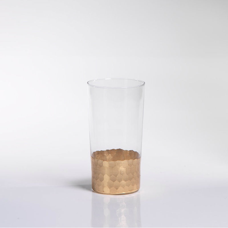 Gold Leaf Fez Highball Glass - Set of 4 - Drinkware by Carlyle Avenue