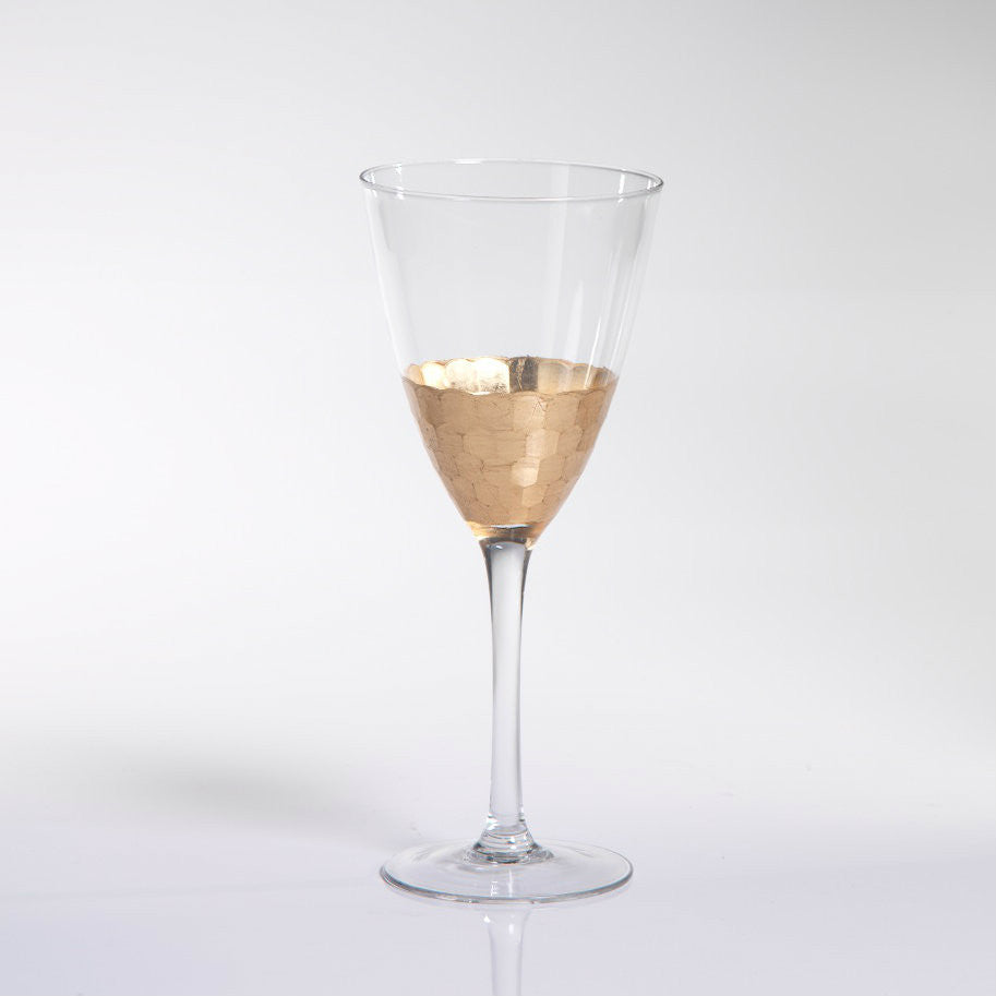 Gold Leaf Fez Stemware - Set of 4 - CARLYLE AVENUE