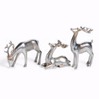 Decorative Silver Reindeer in Assorted Sizes - Set of 3 - Holiday Decor by Carlyle Avenue
