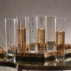 La Fête Golden Champagne Flutes - Set of 6 - Glassware by Carlyle Avenue