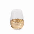 Stemless Glass w/ Gold Leaf, Set of 6 - Drinkware by Carlyle Avenue
