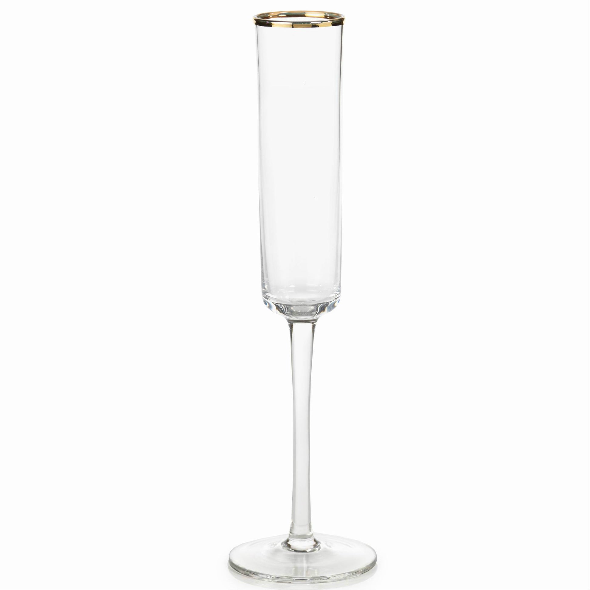 Tall Flutes with Gold Rim - Set of 6 - CARLYLE AVENUE