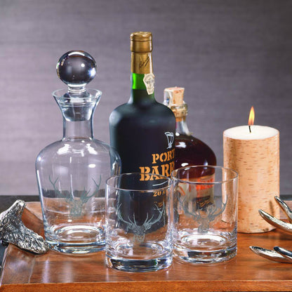 Stag Head Glassware - Barware by Carlyle Avenue