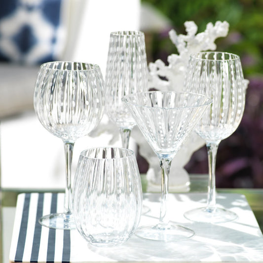 White Dot Glassware - Set of 6 - CARLYLE AVENUE