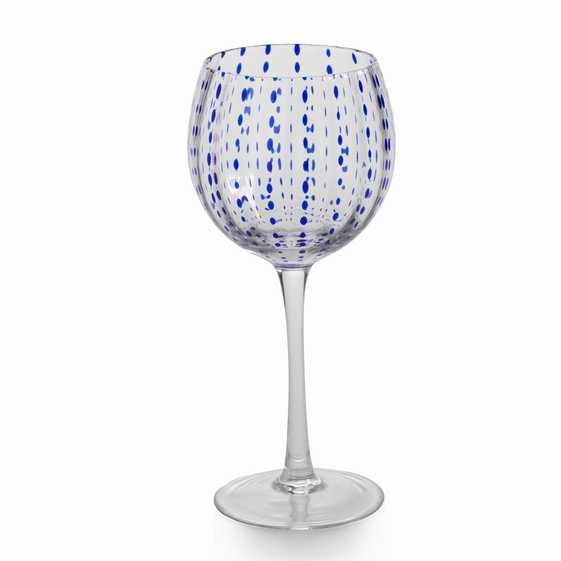 Blue Dot Glassware - Set of 6 - Drinkware by Carlyle Avenue