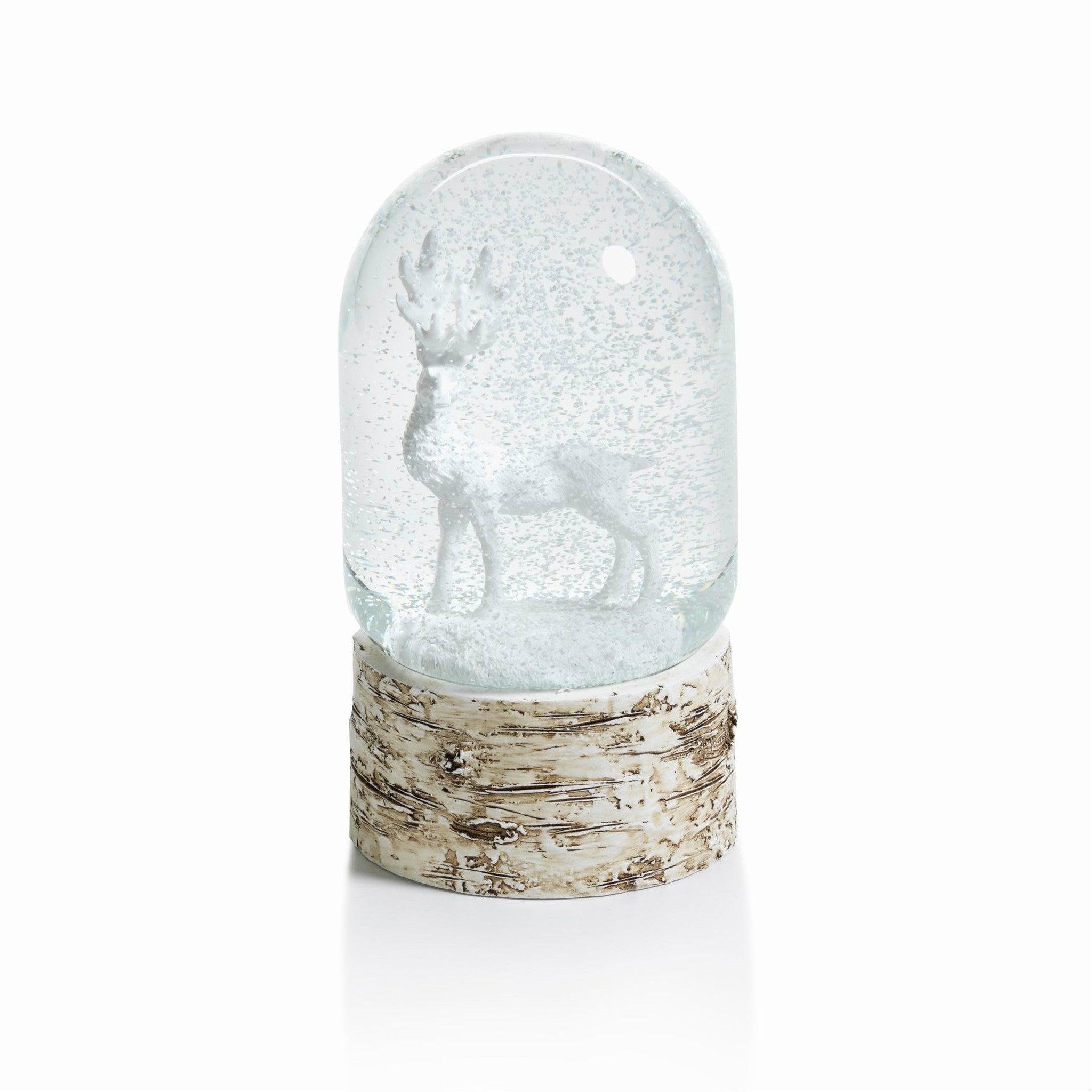 Snow Globe on Birch with White Moose - Snow Globes by Carlyle Avenue