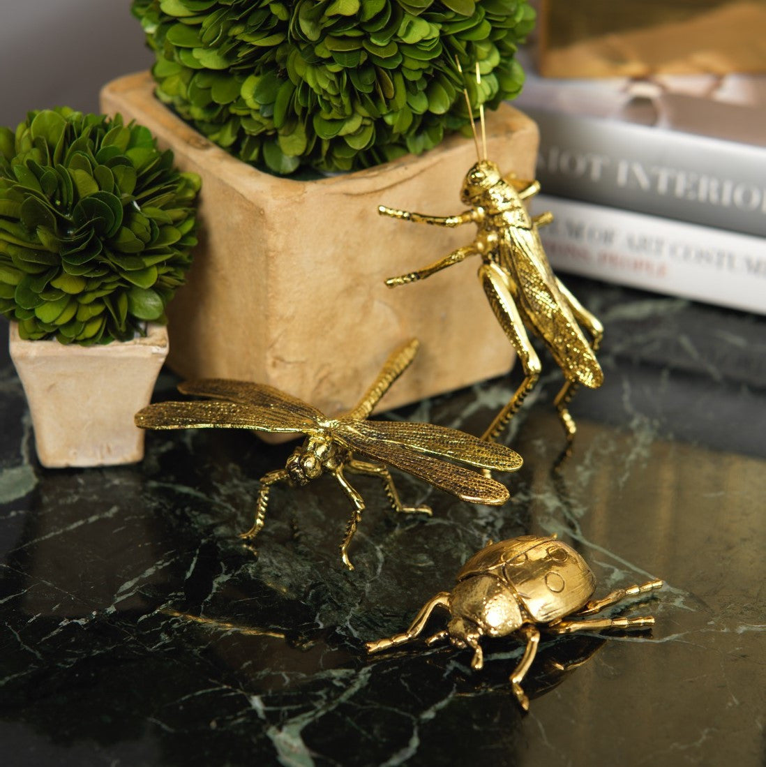 Decorative Gold Grasshopper - Decorative Accessories by Carlyle Avenue