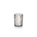 Silver Plated Branch Design LED Glass, Small