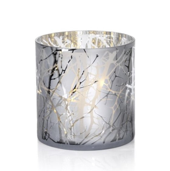Silver Plated Branch Design LED Glass - Christmas Decor by Carlyle Avenue