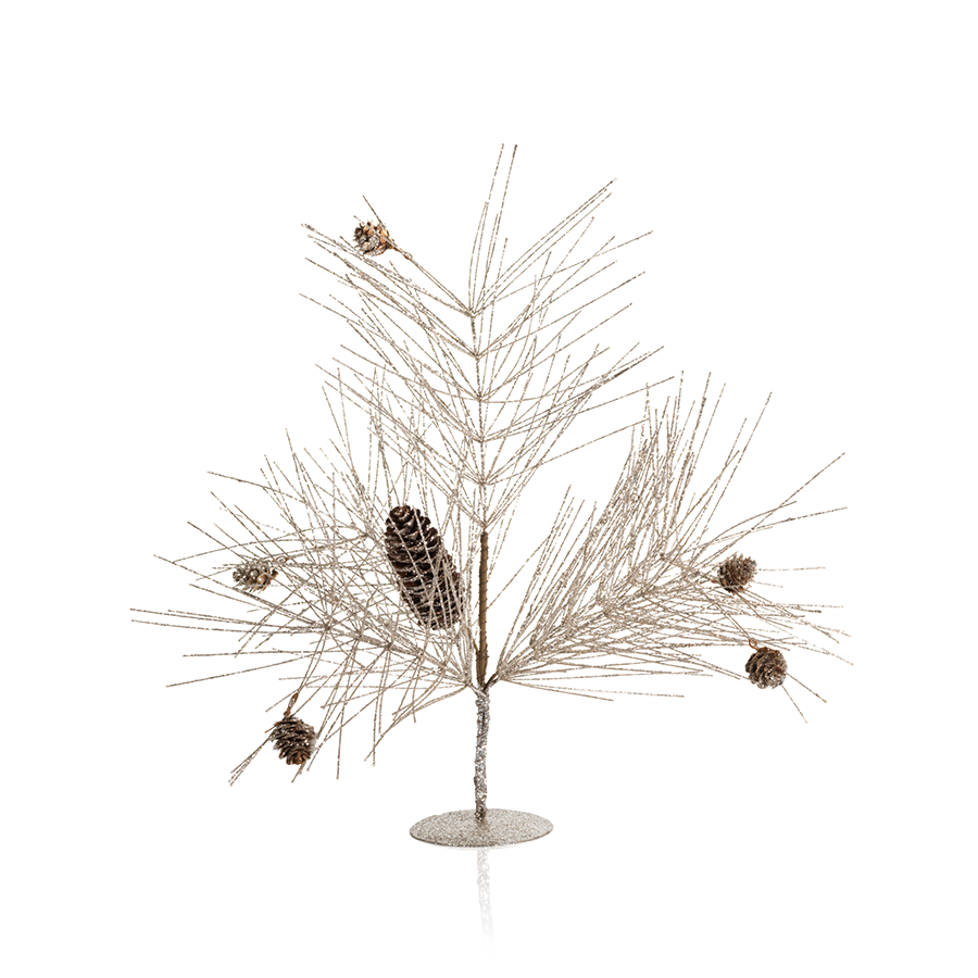 Champagne Spruce and Pinecone Tree - Holiday Decor by Carlyle Avenue