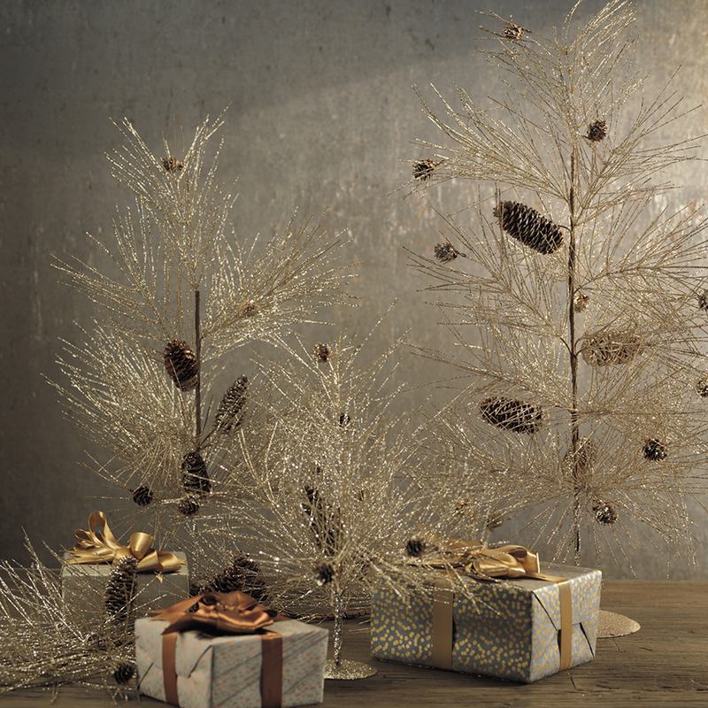 Champagne Spruce and Pinecone Tree - Holiday Decor by Carlyle Avenue