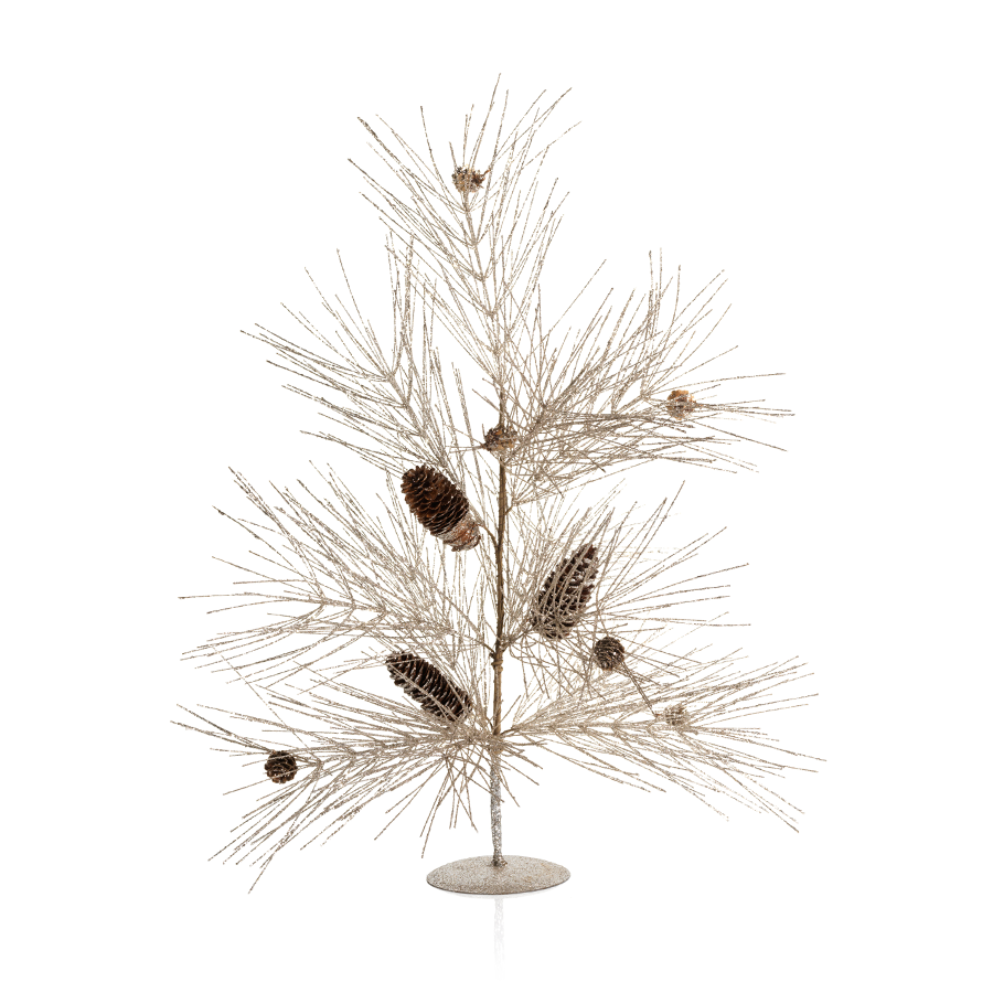 Champagne Spruce and Pinecone Tree