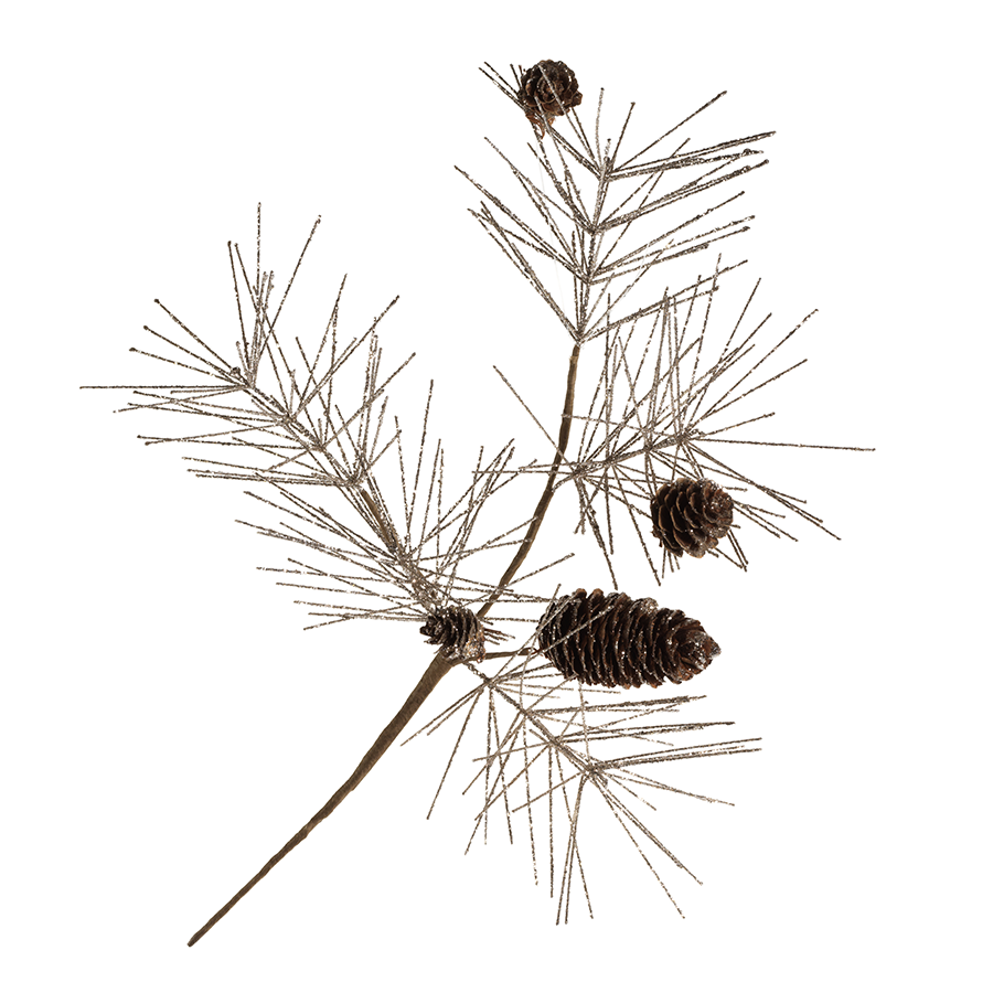 Champagne Spruce and Pinecone Pick - Seasonal & Holiday Decorations by Carlyle Avenue
