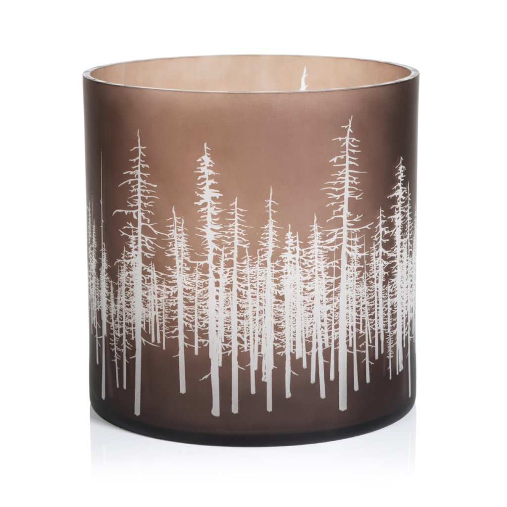 Birch Etched LED Hurricane - CARLYLE AVENUE