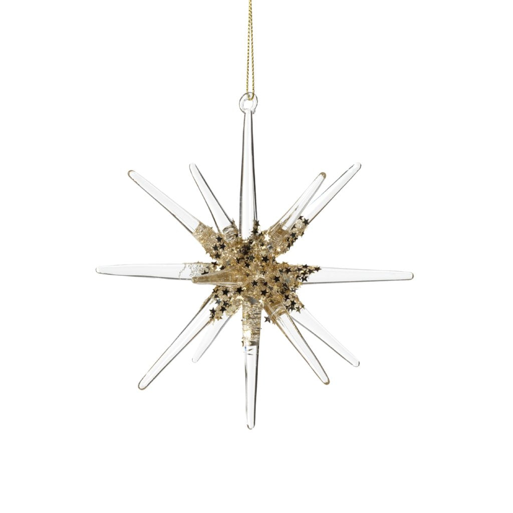 Glass 3D Snowflake Ornament - CARLYLE AVENUE