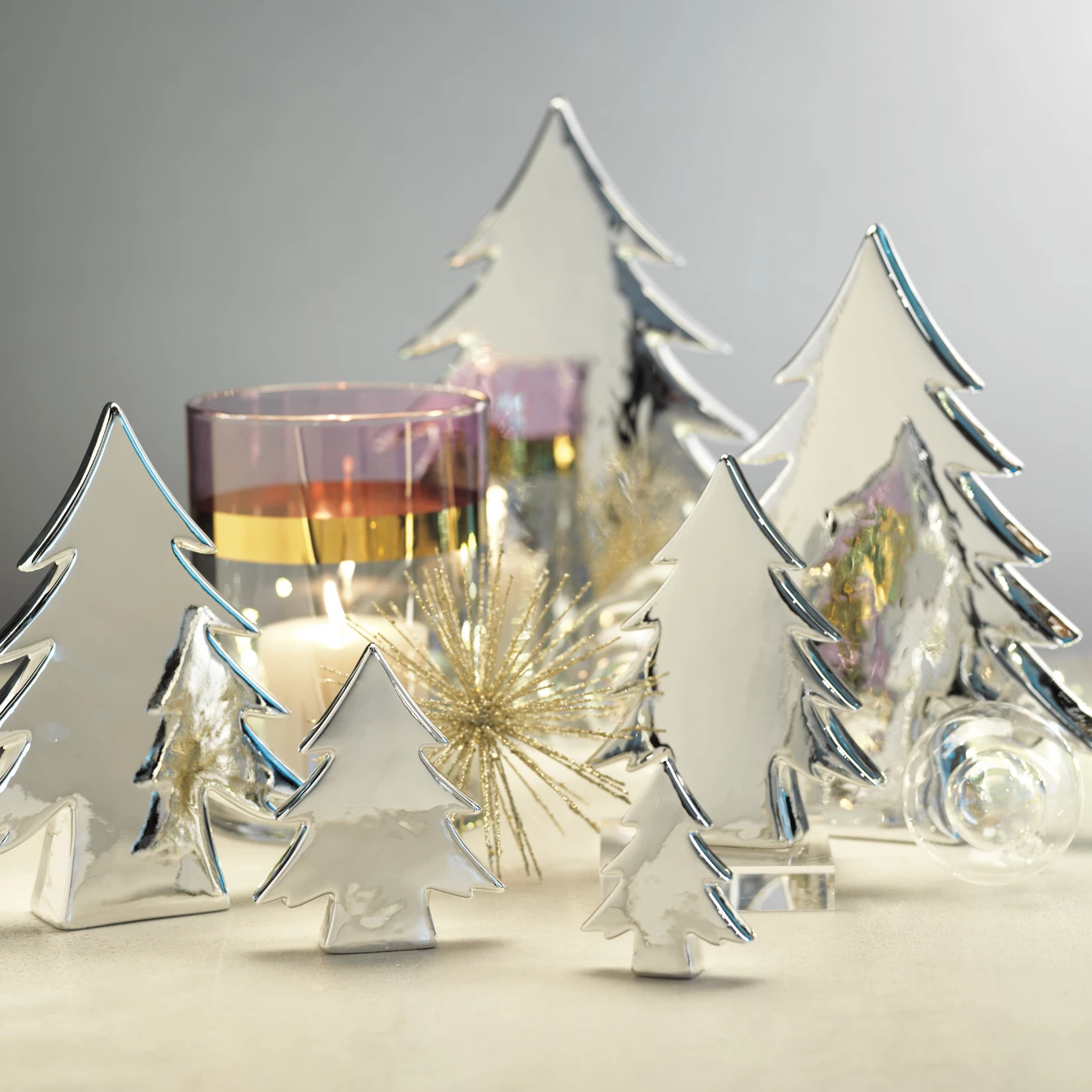 Teton Silver Ceramic Tree - Christmas Trees by Carlyle Avenue