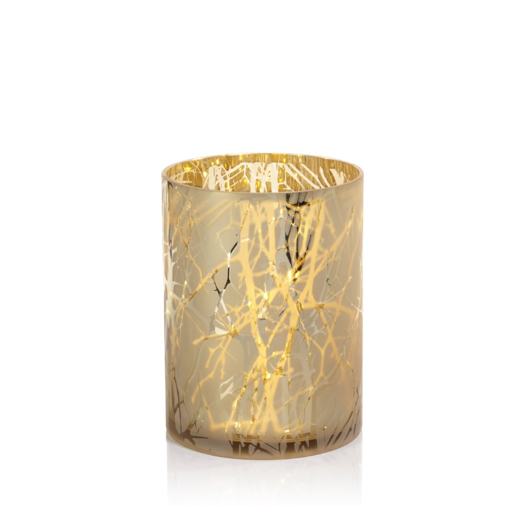 Gold Plated Branch Design LED Glass, Medium