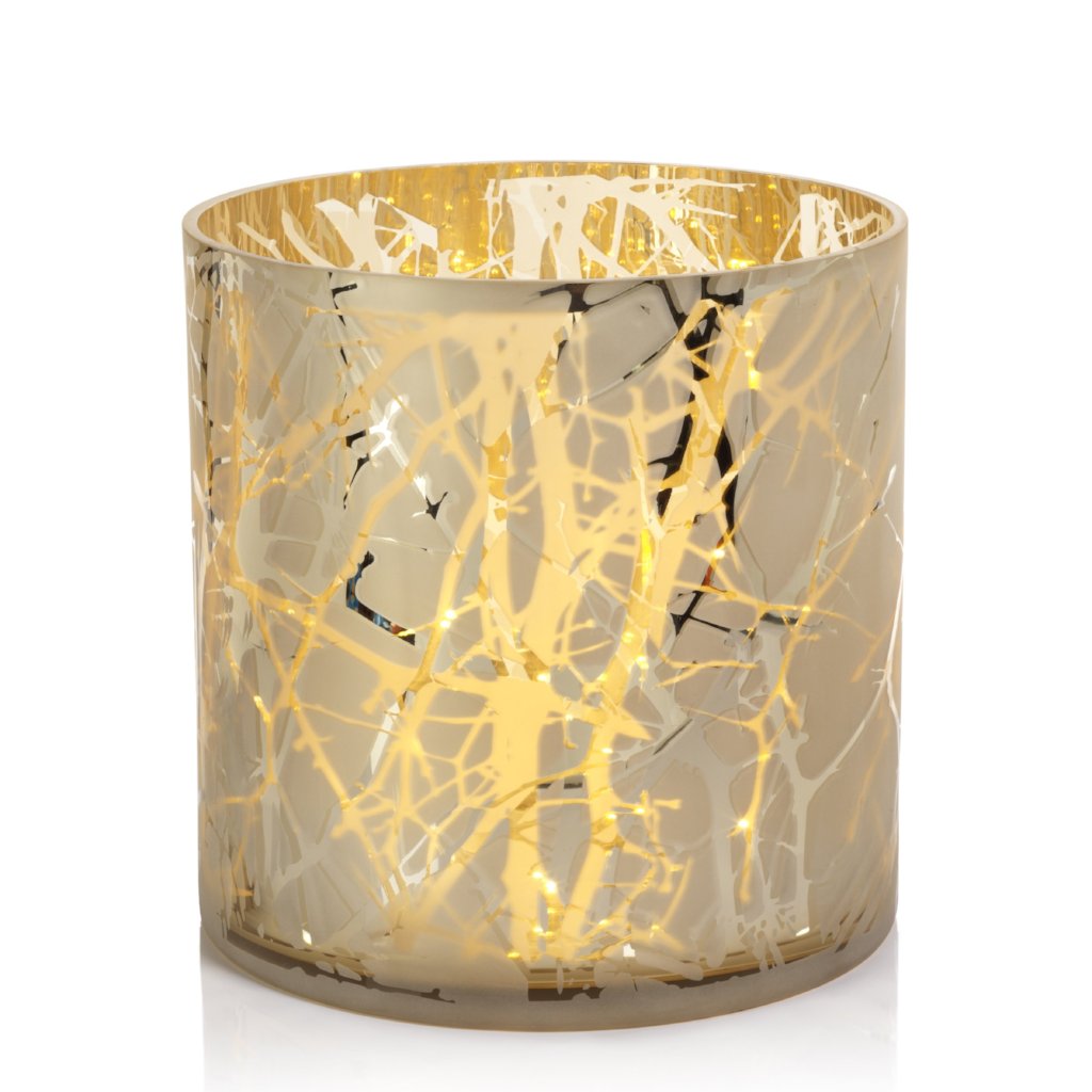 Gold Plated Branch Design LED Glass, Large