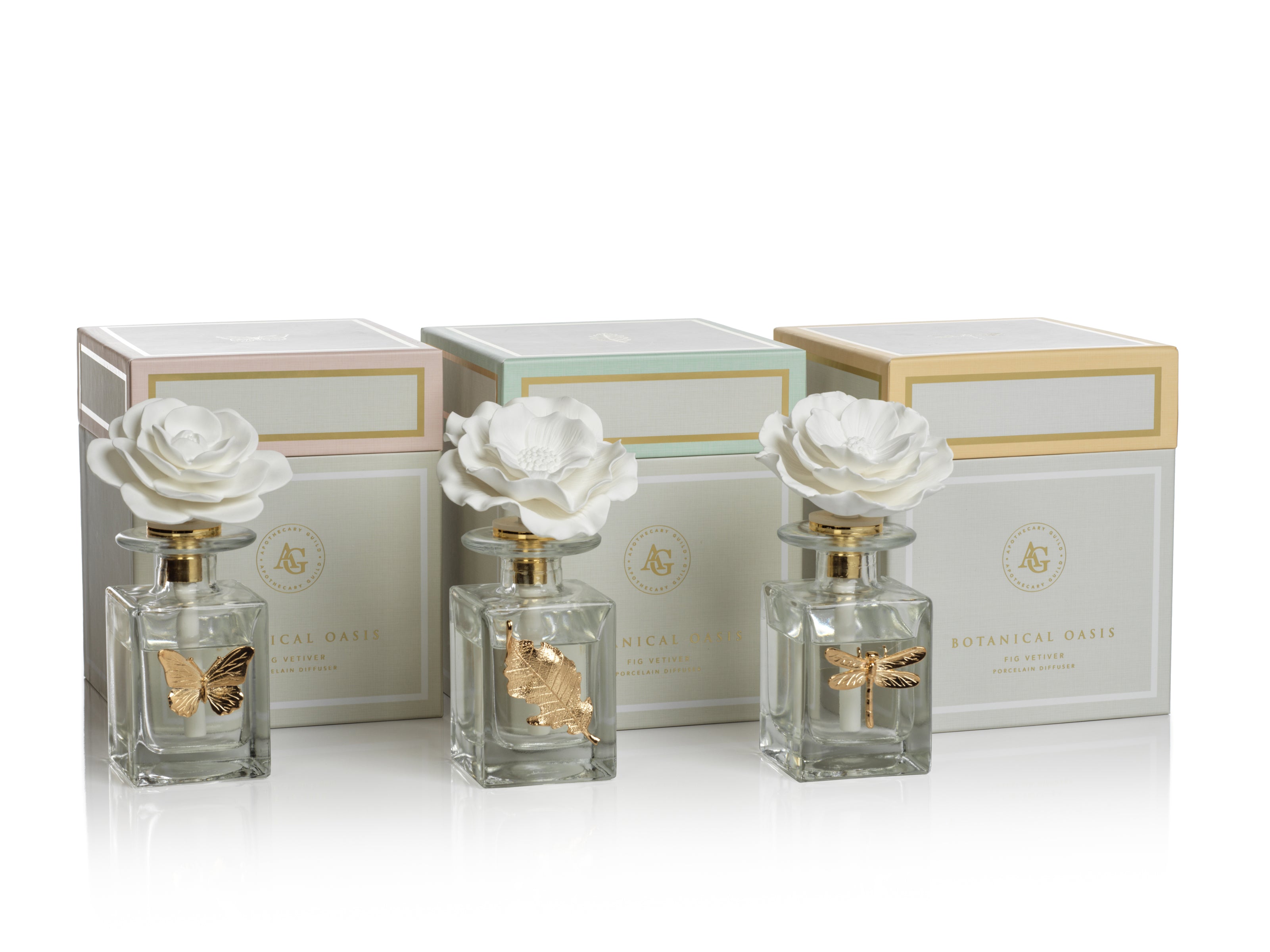Botanical Oasis Porcelain Diffuser - Diffusers by Carlyle Avenue