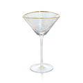Aperitivo Triangular Stemware - Luster with Gold Rim (Single) - Drinkware by Carlyle Avenue