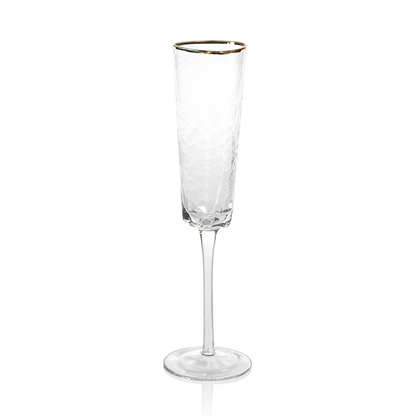 Aperitivo Triangular Stemware - Clear w/ Gold Rim - Drinkware by Carlyle Avenue