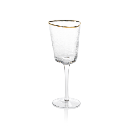 Aperitivo Triangular Stemware - Clear w/ Gold Rim - Drinkware by Carlyle Avenue
