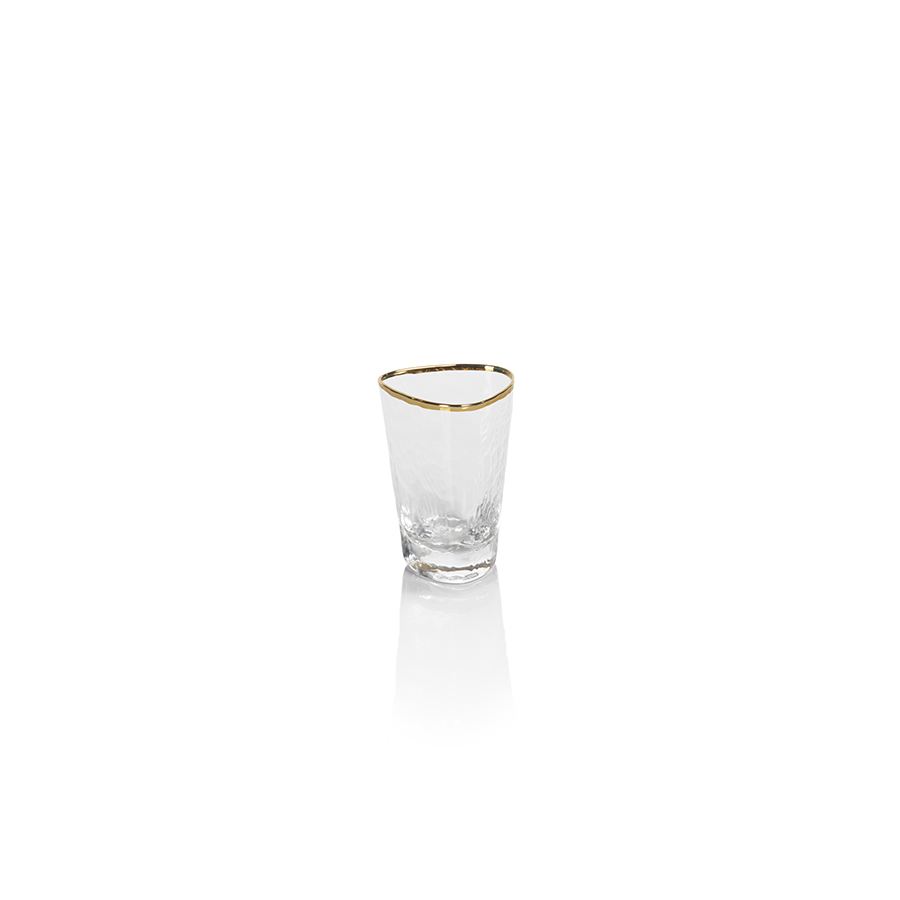 Aperitivo Triangular Glassware w/Gold Rim