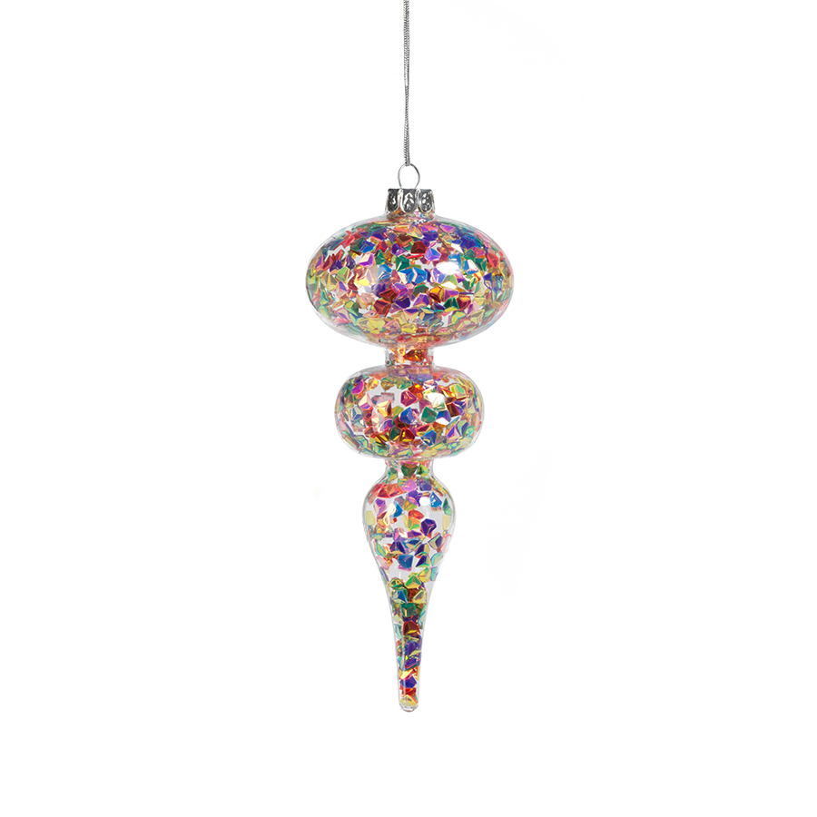 Multicolor Sequin Ornament - Set of 4